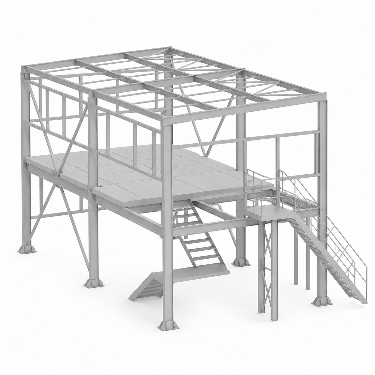 Металлическая рама и платформа